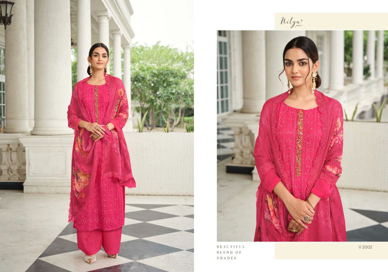 Lt Nitya Vanya Viscose With Fancy Hand work Stylish Designer Fancy Festive Wear Salwar Kameez