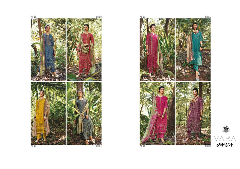 Jay Vijay Vara Silk With Printed Work Stylish Designer Attractive Look Fancy Salwar Kameez