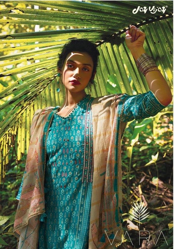 Jay Vijay Vara Silk With Printed Work Stylish Designer Attractive Look Fancy Salwar Kameez