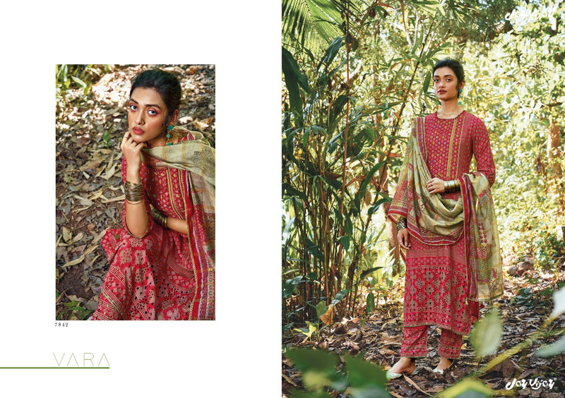 Jay Vijay Vara Silk With Printed Work Stylish Designer Attractive Look Fancy Salwar Kameez