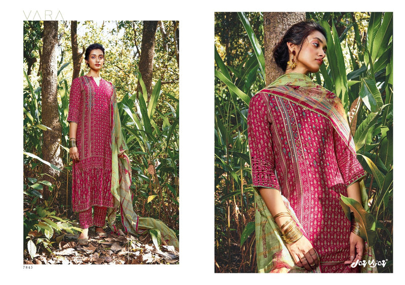Jay Vijay Vara Silk With Printed Work Stylish Designer Attractive Look Fancy Salwar Kameez