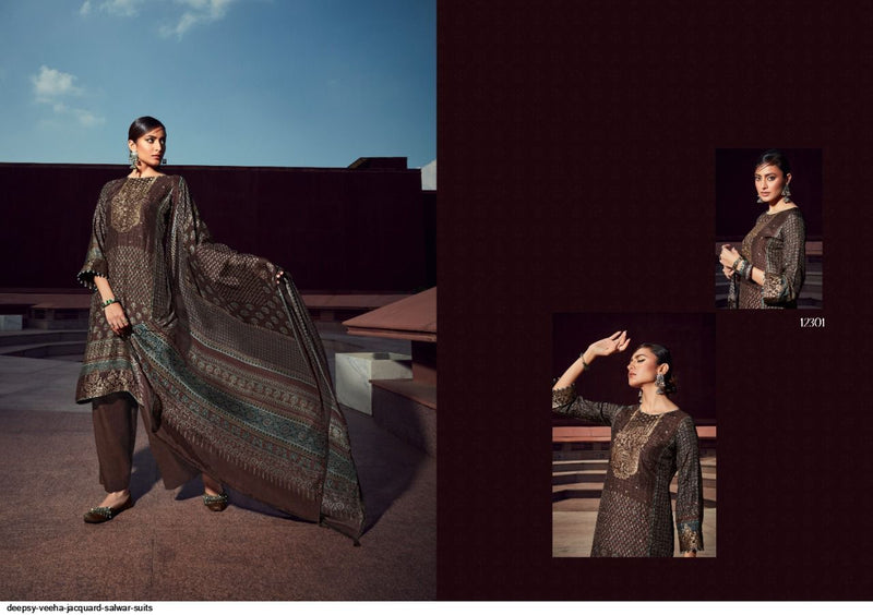 Deepsy Suit Veeha Pure Dola Jacquard Party Wear Embroidered Salwar Kameez With Digital Print
