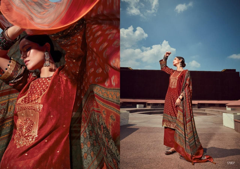 Deepsy Suit Veeha Pure Dola Jacquard Party Wear Embroidered Salwar Kameez With Digital Print