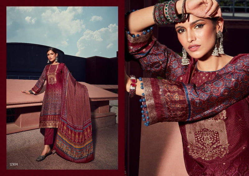 Deepsy Suit Veeha Pure Dola Jacquard Party Wear Embroidered Salwar Kameez With Digital Print