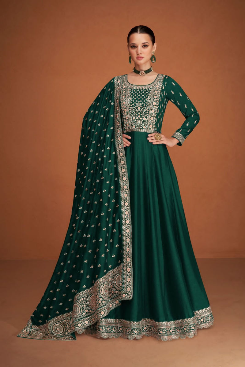 Aashirwad Creation Veera Premium Silk Heavy Embroidery Work Designer Partywear Kurti