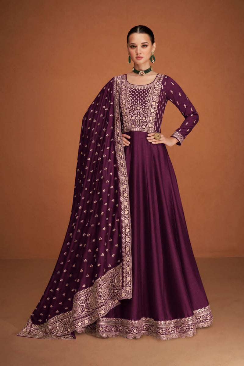 Aashirwad Creation Veera Premium Silk Heavy Embroidery Work Designer Partywear Kurti
