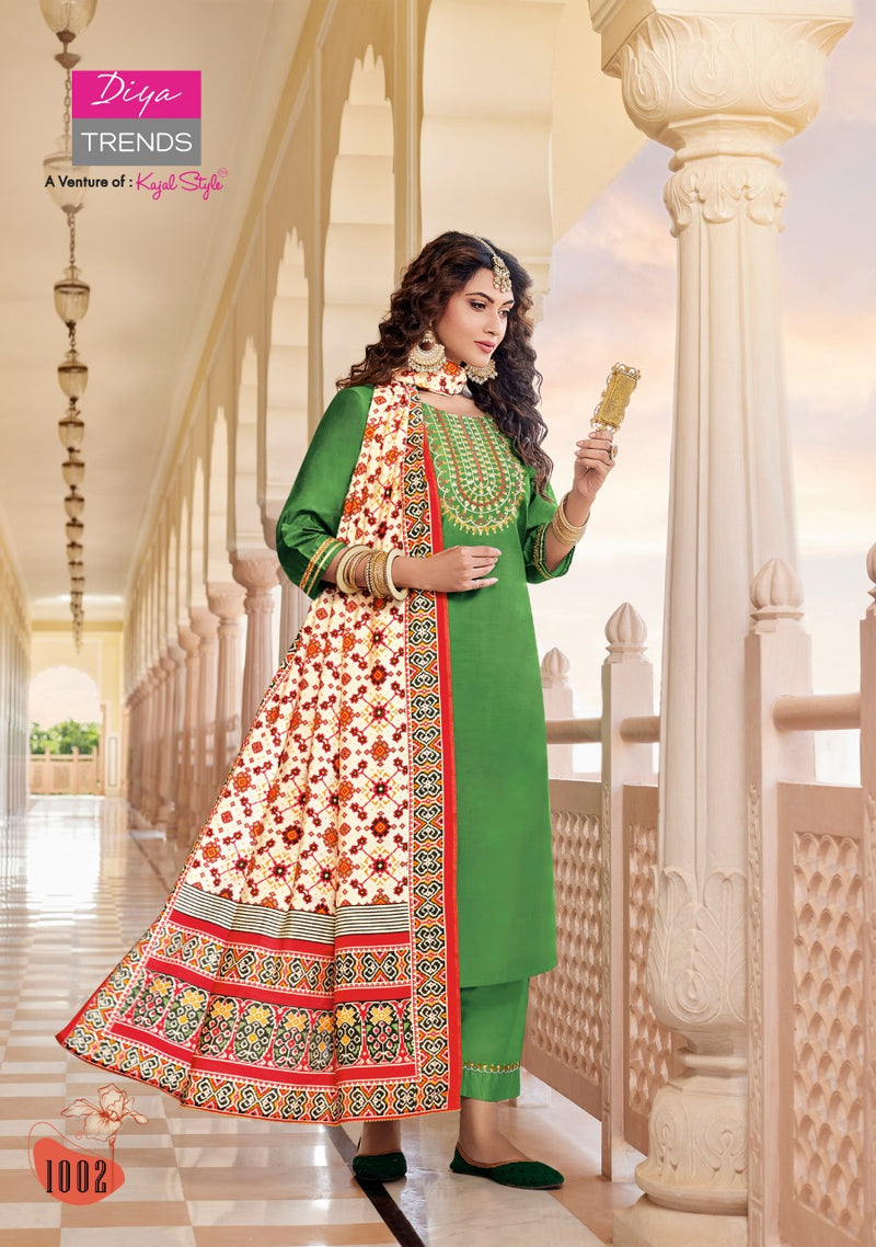Diya Trends Veera Vol 1 Chanderi With Heavy Embroidery Work Stylish Designer Casual Look Kurti
