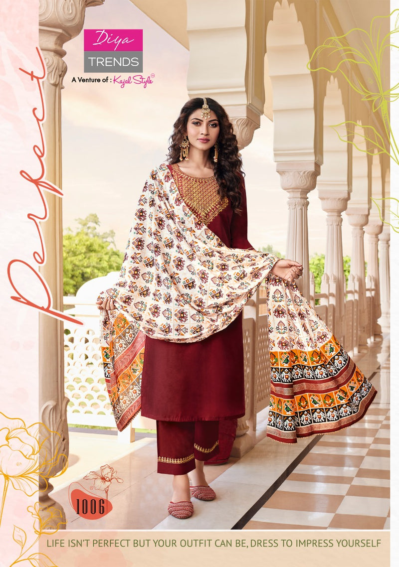 Diya Trends Veera Vol 1 Chanderi With Heavy Embroidery Work Stylish Designer Casual Look Kurti