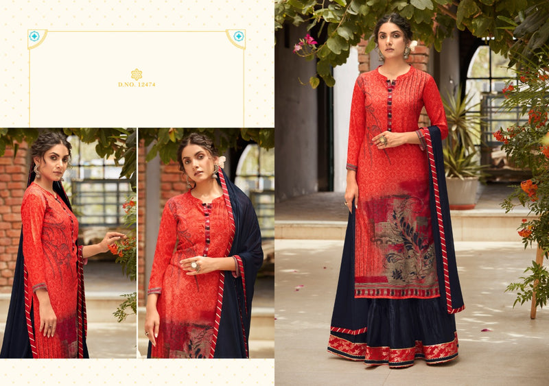 Kalaroop Kajree Fashion Venue Vol 4 Rayon Digital Printed Festive Wear Kurtis With Dupatta & Bottom