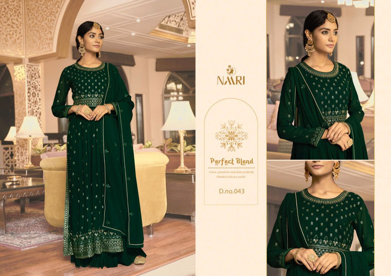 Naari Veronica Georgette With Beautiful Work Stylish Designer Party Wear Long Gown