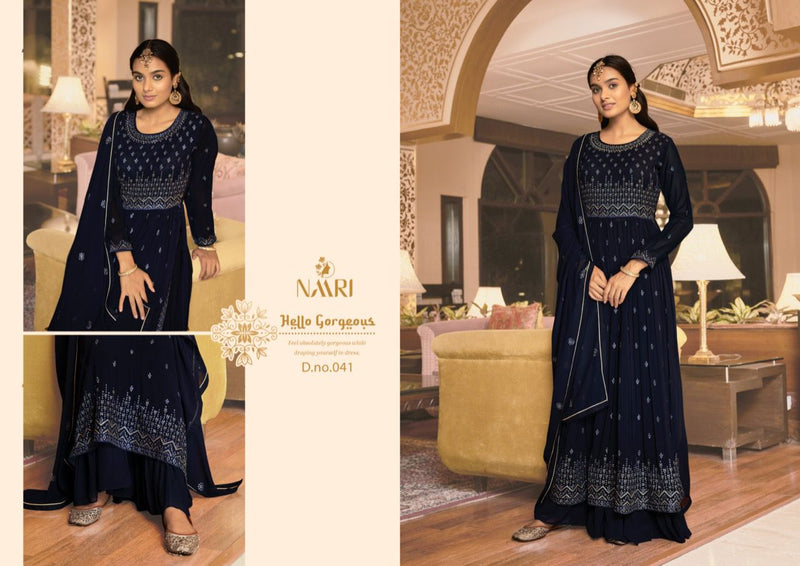 Naari Veronica Georgette With Beautiful Work Stylish Designer Party Wear Long Gown