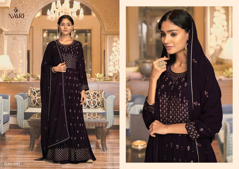 Naari Veronica Georgette With Beautiful Work Stylish Designer Party Wear Long Gown