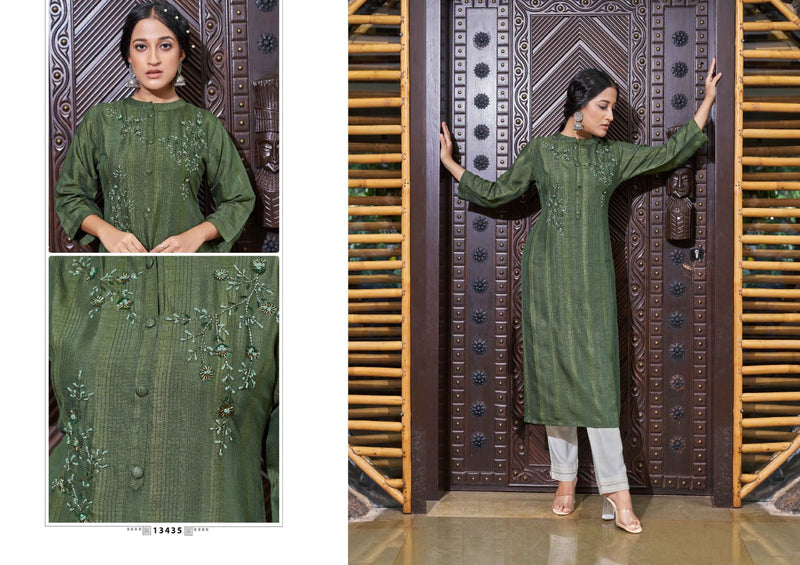 Kalaroop Dno 13434 To 13437 Rayon Stylish Designer Party Wear Casual Look Kurti