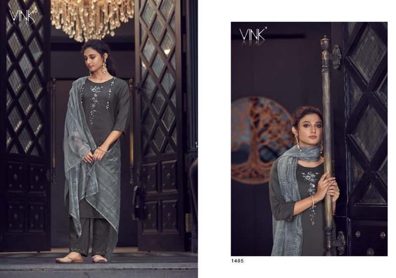 Vink Fashion Vibes Viscose Silk Stylish Fancy Party Wear Kurtis With Set Of Dupatta & Bottom