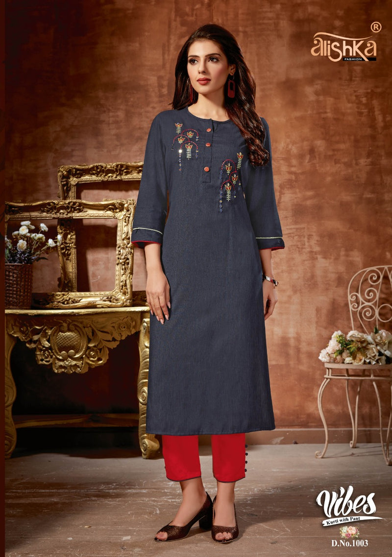 Alishka Vibes Rayon Cuasal Wear Kurti