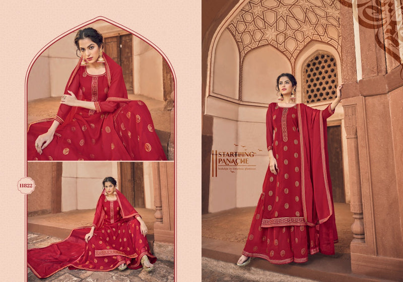 Panch Ratna Victoria Georgette Designer Sharara Style Party Wear Salwar Suits