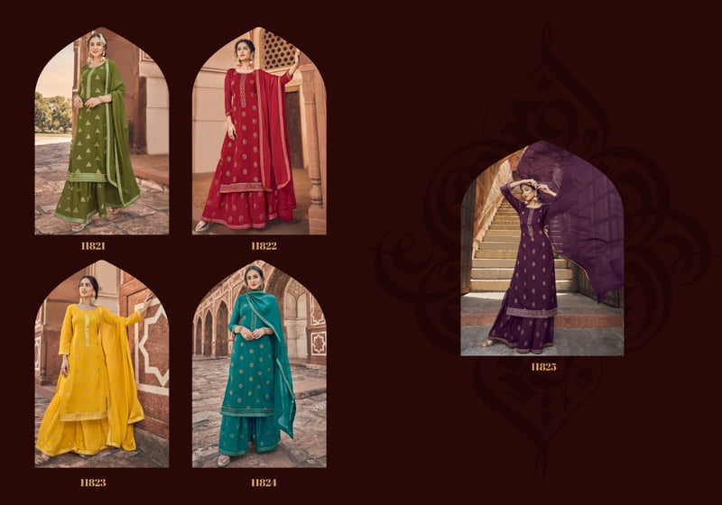 Panch Ratna Victoria Georgette Designer Sharara Style Party Wear Salwar Suits