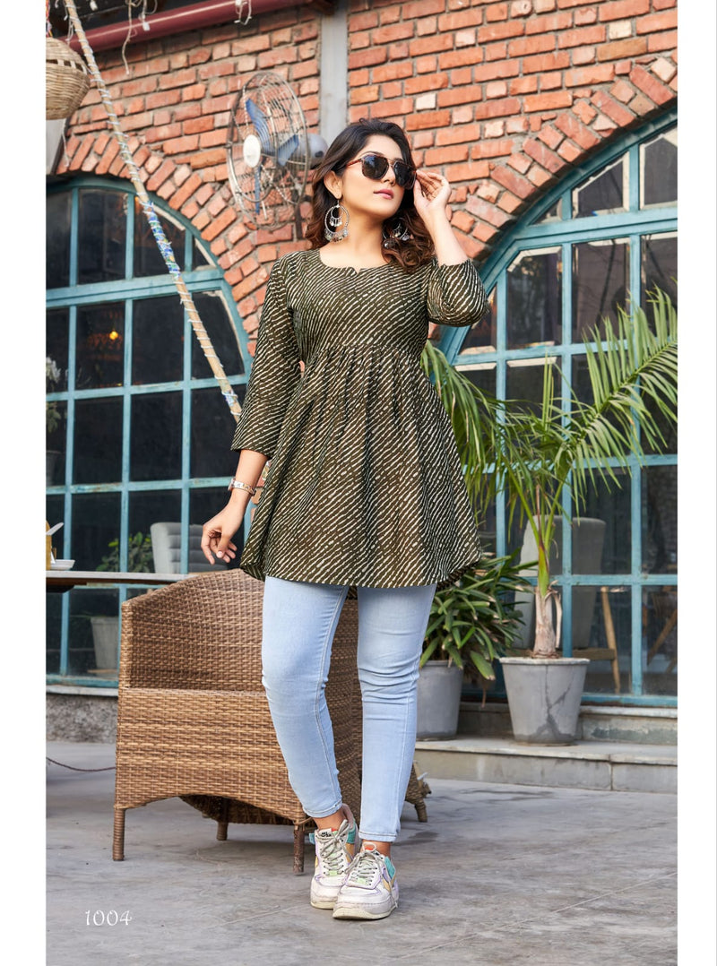 Tips & Tops Victoria Vol 2 Heavy Rayon Capsule Print Casual Wear Kurti