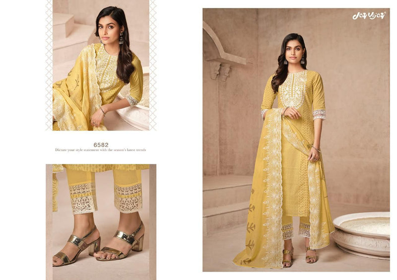 Jay Vijay Vihana Pure Cotton With Embroidery Work Designer Party Wear Salwar Suits