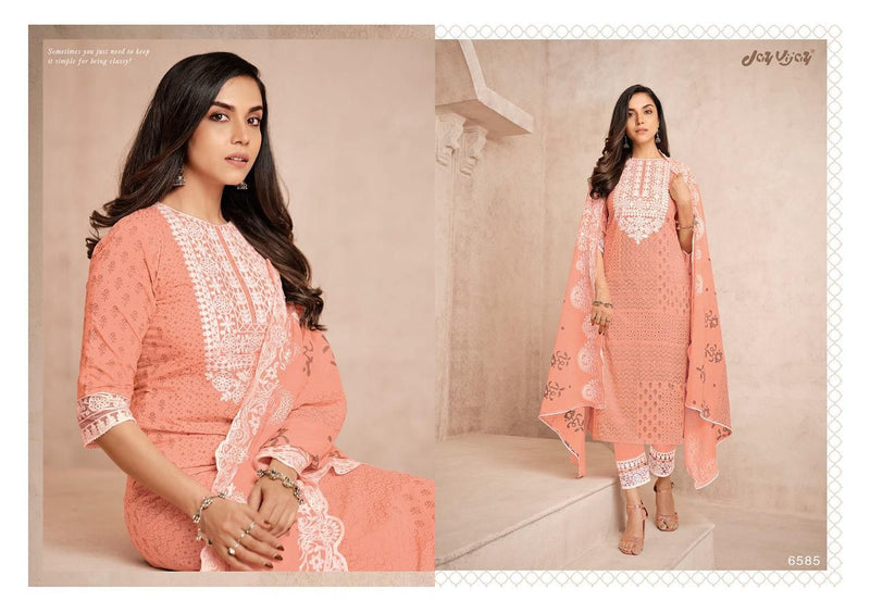 Jay Vijay Vihana Pure Cotton With Embroidery Work Designer Party Wear Salwar Suits