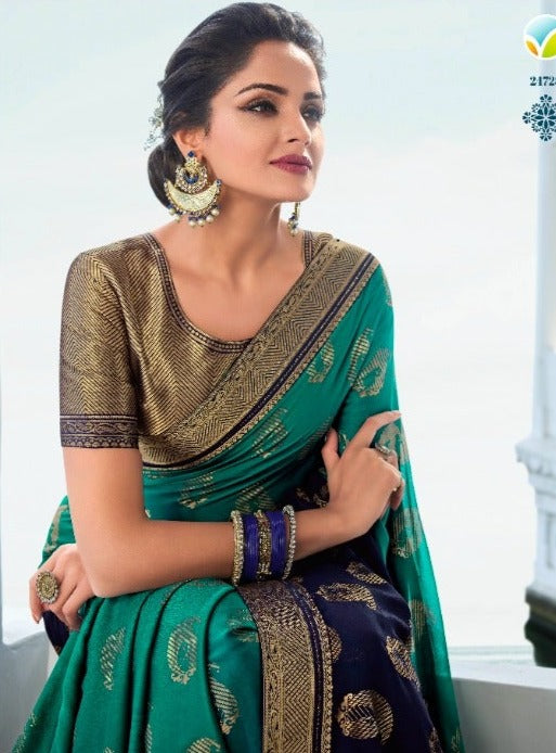 Vinay Fashion Hansika Silk Georgette Heavy Party Wear Sarees With Beautiful Colors