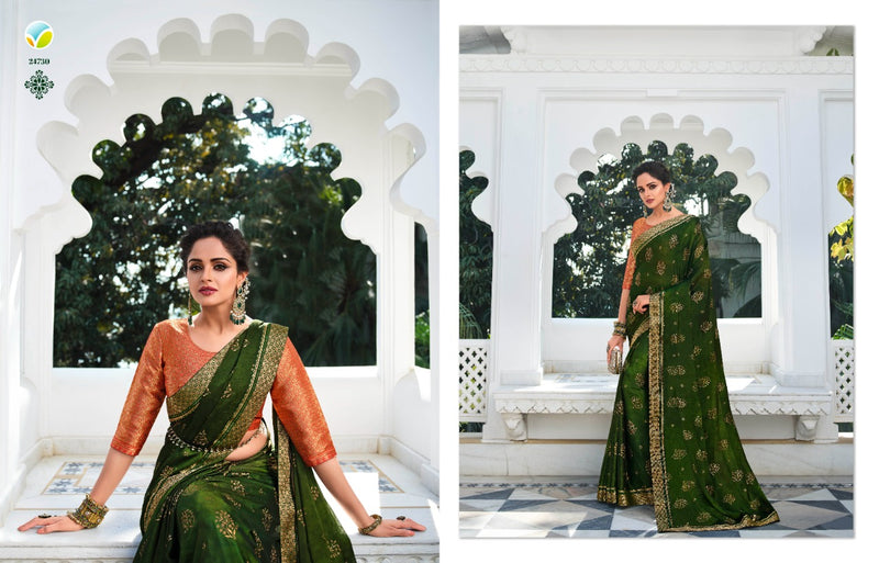 Vinay Fashion Hansika Silk Georgette Heavy Party Wear Sarees With Beautiful Colors