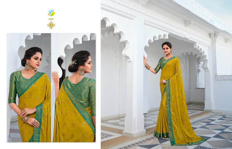 Vinay Fashion Hansika Silk Georgette Heavy Party Wear Sarees With Beautiful Colors