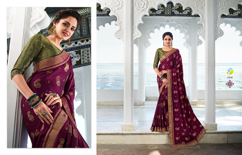 Vinay Fashion Hansika Silk Georgette Heavy Party Wear Sarees With Beautiful Colors