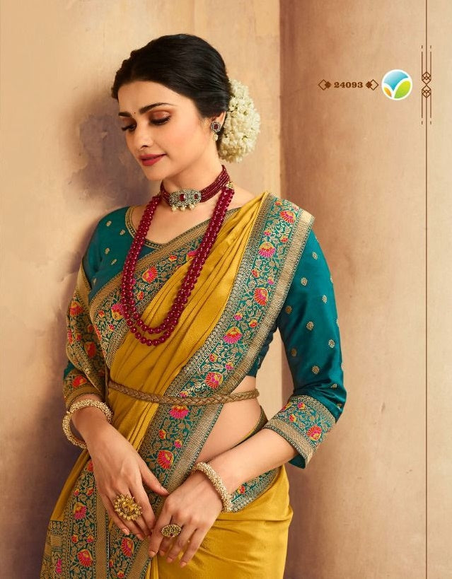 Vinay Fashion Sheesha Heritage Vol 4 SILK CRAPE WITH BANARAS BOARDER PALLU AND BLOUSE