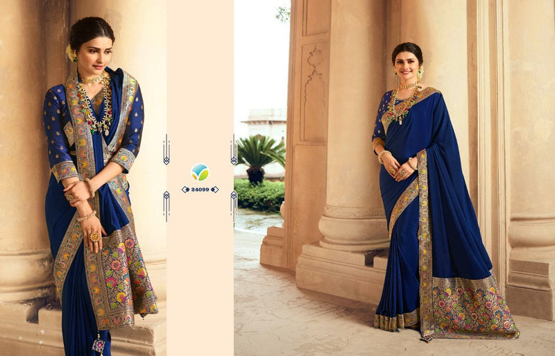 Vinay Fashion Sheesha Heritage Vol 4 SILK CRAPE WITH BANARAS BOARDER PALLU AND BLOUSE