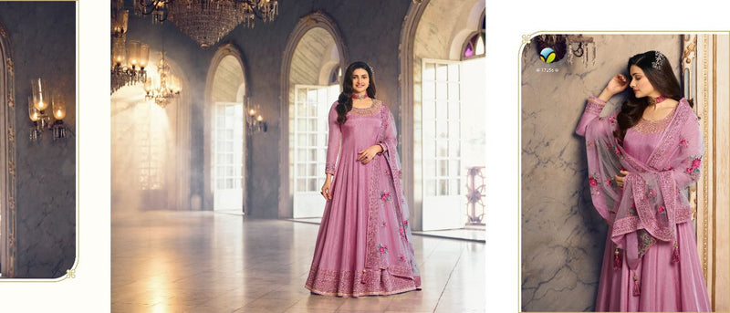 Vinay Fashion Kaseesh Sheesh Mahal Hit List Dola Silk Wedding Wear Embroidered Salwar Suits