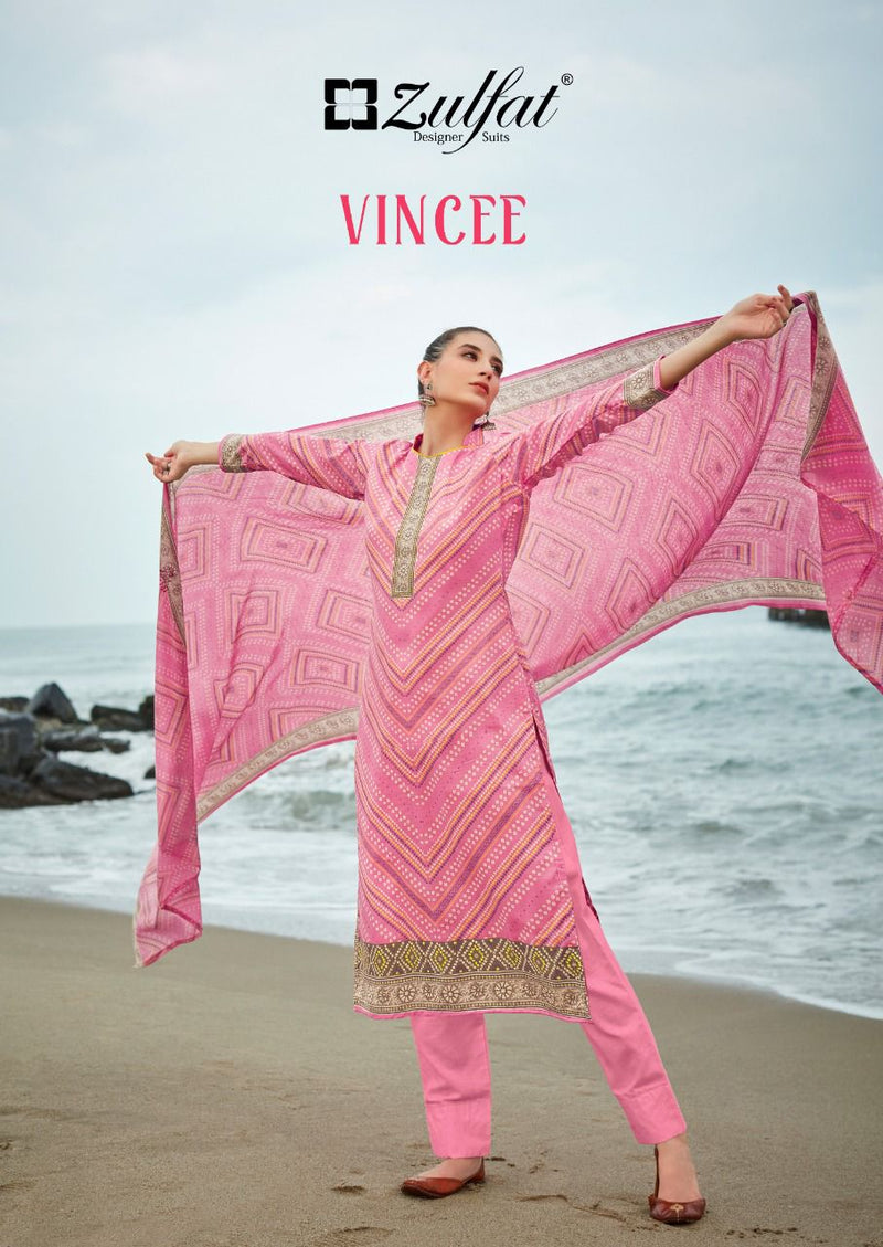 Zulfat Designer Suits Vincee Pure Cotton Festive Wear Salwar Suits