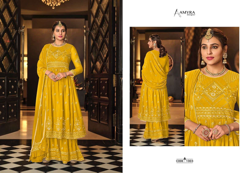 Amyra Designer Vintage Georgette Wedding Wear Salwar Kameez With Ghaghra