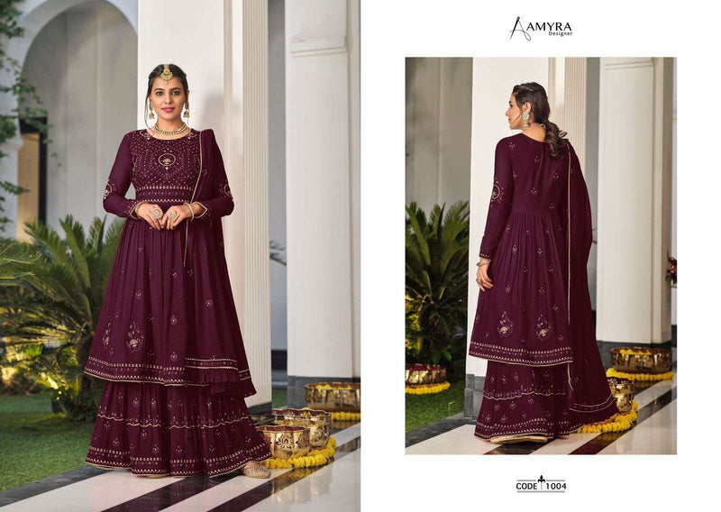 Amyra Designer Vintage Georgette Wedding Wear Salwar Kameez With Ghaghra