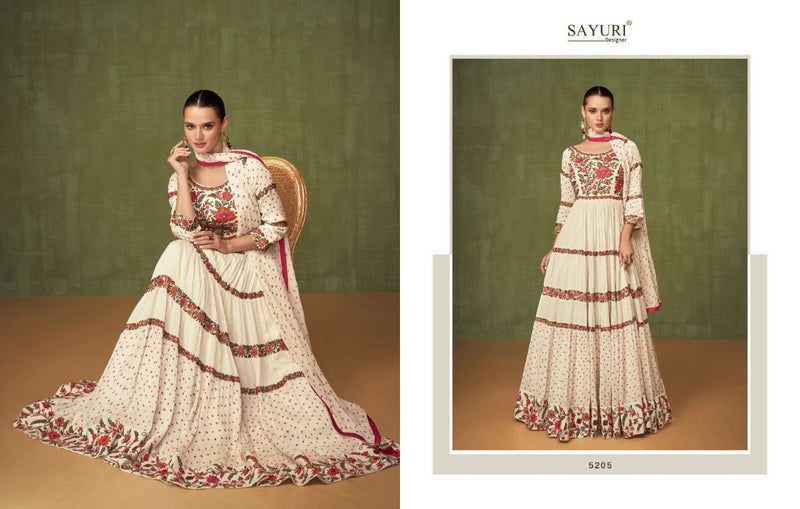 Sayuri Violet Georgette with Heavy Embroidery Work Stylish Designer Wedding Wear Lehenga