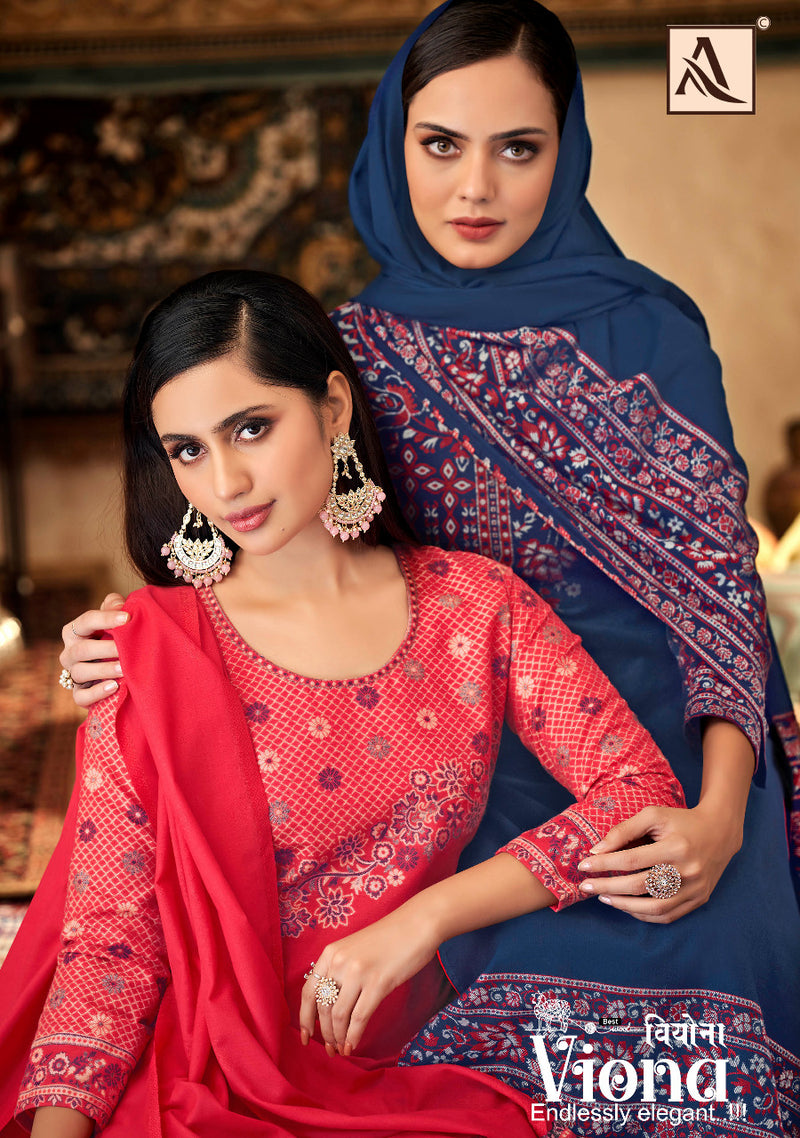 Alok Suit Viona Pashmina With Beautiful Work Stylish Designer Casual Wear Fancy Salwar Kameez