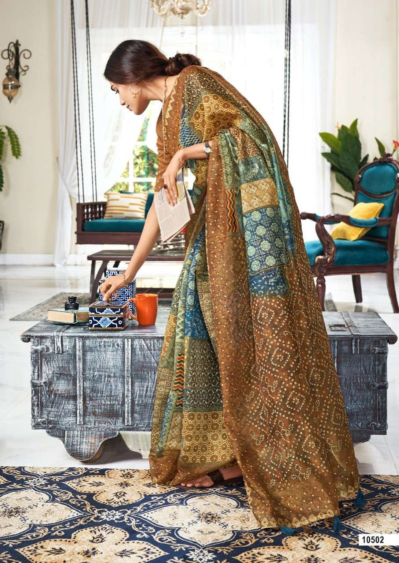 Lt Fashion Viona Chanderi Silk Party Wear Sarees With Beautiful Digigtal Prints