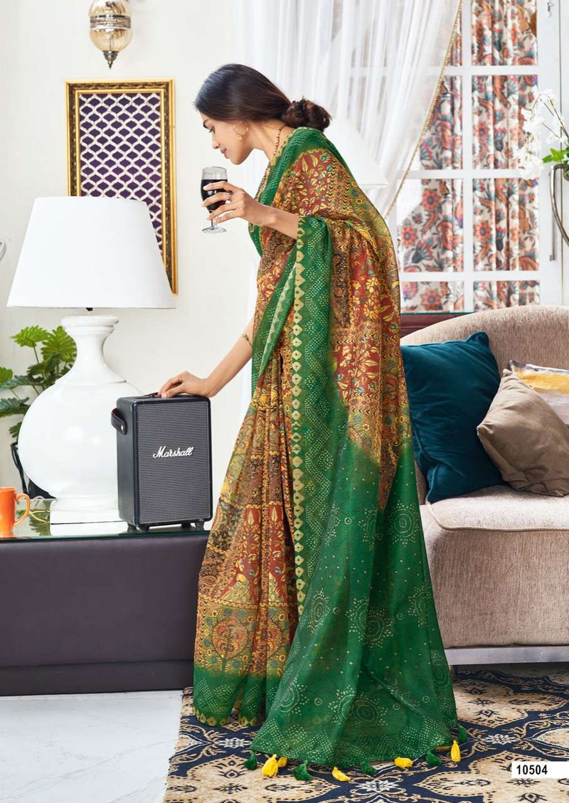 Lt Fashion Viona Chanderi Silk Party Wear Sarees With Beautiful Digigtal Prints