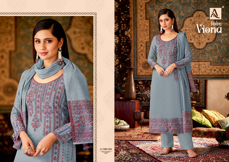 Alok Suit Viona Pashmina With Beautiful Work Stylish Designer Casual Wear Fancy Salwar Kameez