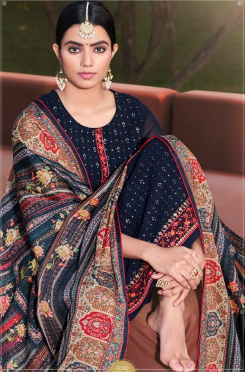 Maisha Vivan Vol 6 Georgette Designer Wedding Wear Salwar Suits With Beautiful Embroidery