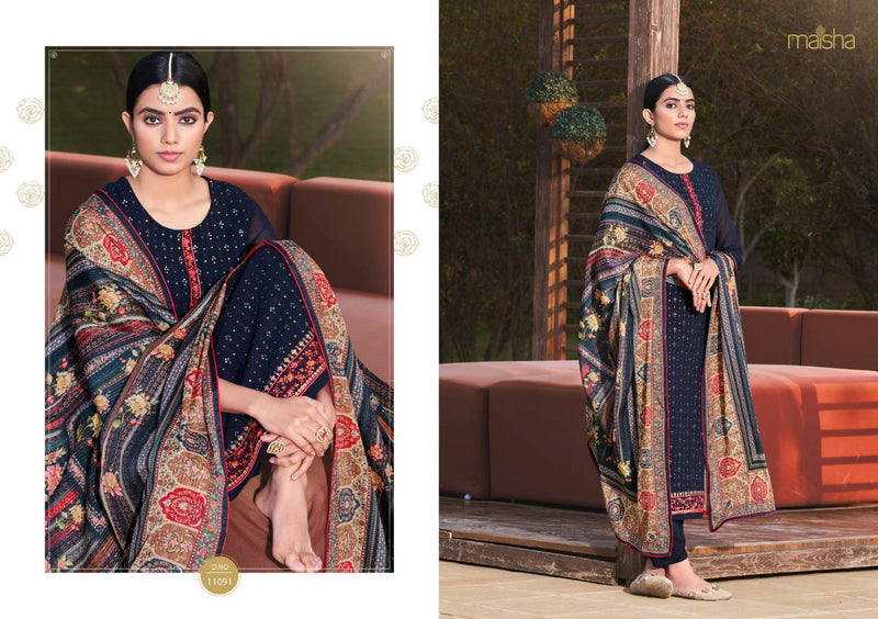 Maisha Vivan Vol 6 Georgette Designer Wedding Wear Salwar Suits With Beautiful Embroidery