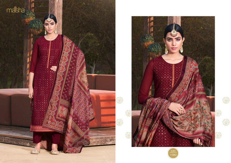 Maisha Vivan Vol 6 Georgette Designer Wedding Wear Salwar Suits With Beautiful Embroidery