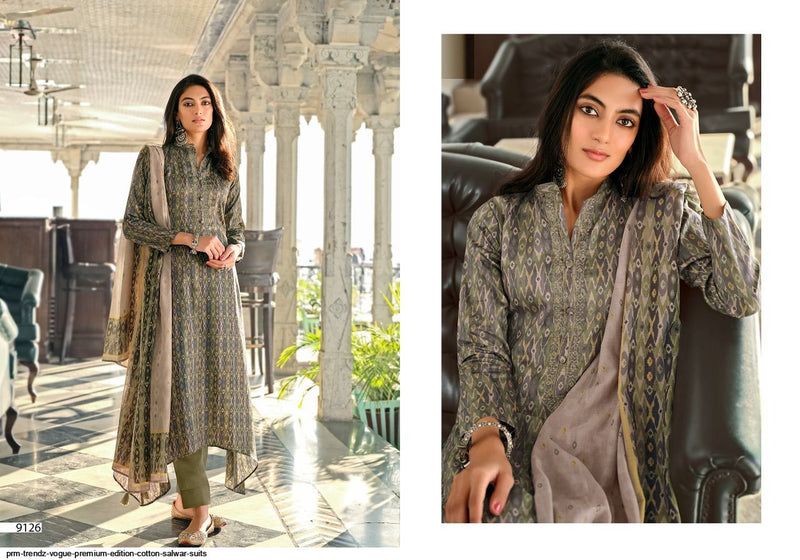Prm Trendz Vogue Premium Edition Jam Cotton Party Wear Salwar Suits With Elegant Look