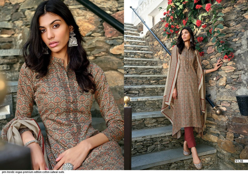 Prm Trendz Vogue Premium Edition Jam Cotton Party Wear Salwar Suits With Elegant Look