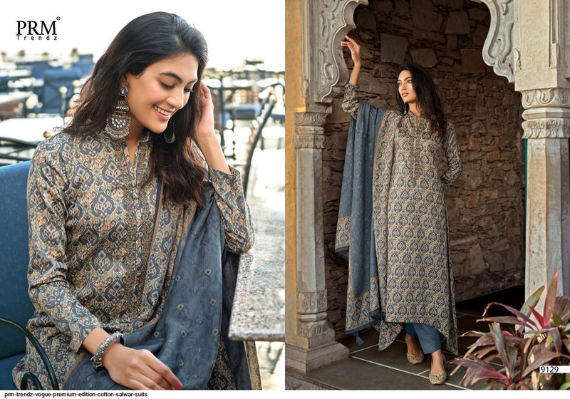 Prm Trendz Vogue Premium Edition Jam Cotton Party Wear Salwar Suits With Elegant Look