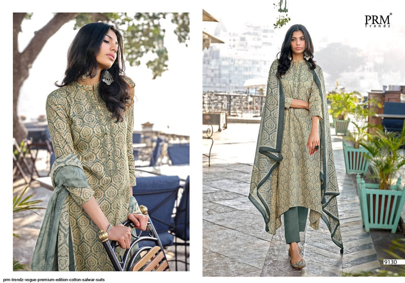Prm Trendz Vogue Premium Edition Jam Cotton Party Wear Salwar Suits With Elegant Look