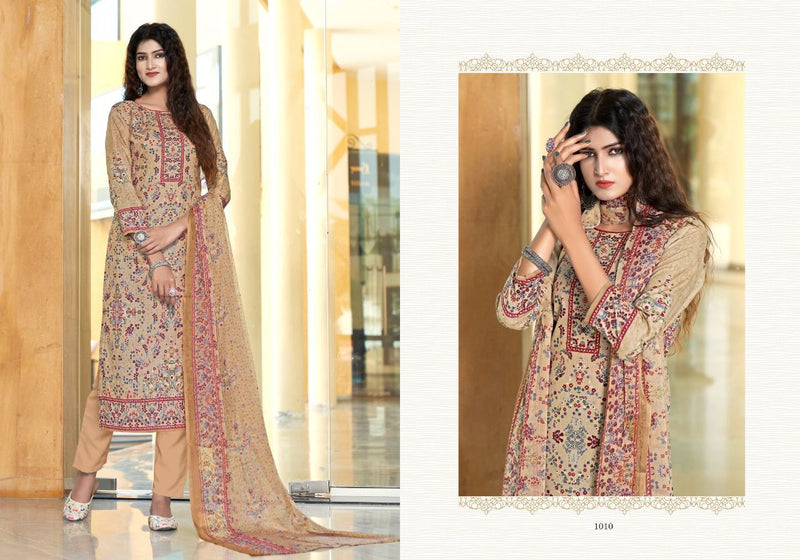 Radha Fab Violet Cambric Cotton Digital Printed Party Wear Salwar Suits