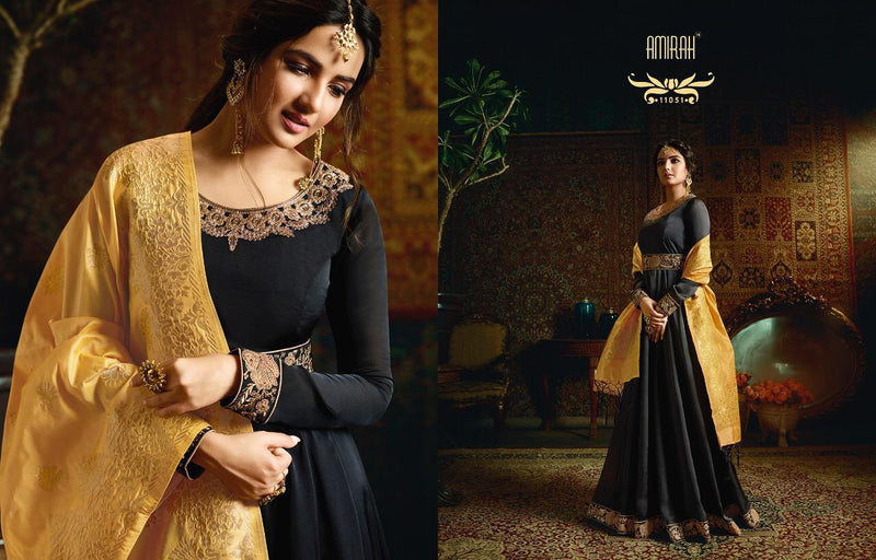 Amirah Vol 21 Georgette With Heavy Embroidery Work Stylish Designer Party Wear Fancy Long Gown