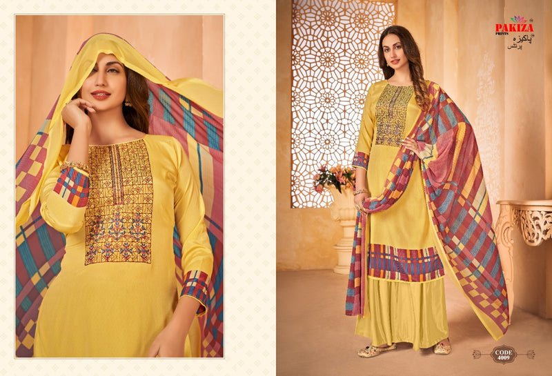 Pakiza Volume 4 French Crape Causal Wear Salwar Suit