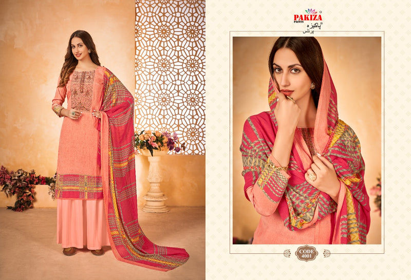 Pakiza Volume 4 French Crape Causal Wear Salwar Suit